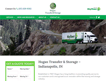 Tablet Screenshot of hoganmoving.com